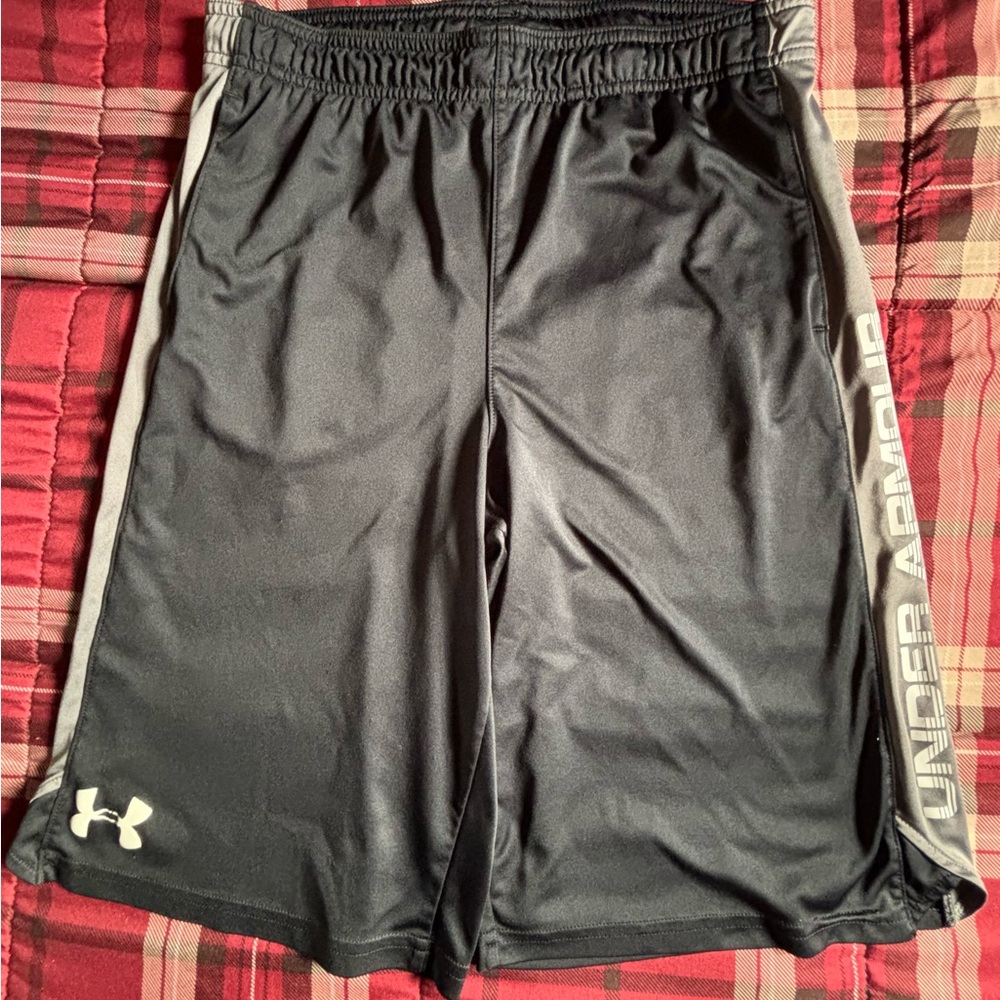 Under Armour Black Shorts with Yellow Detail